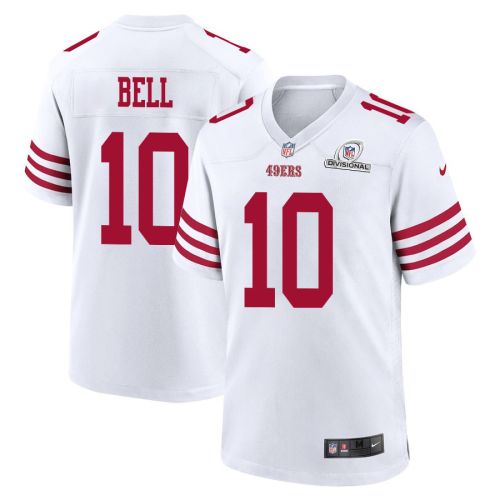 Ronnie Bell 10 San Francisco 49ers 2024 Divisional Patch Game Men Jersey - White