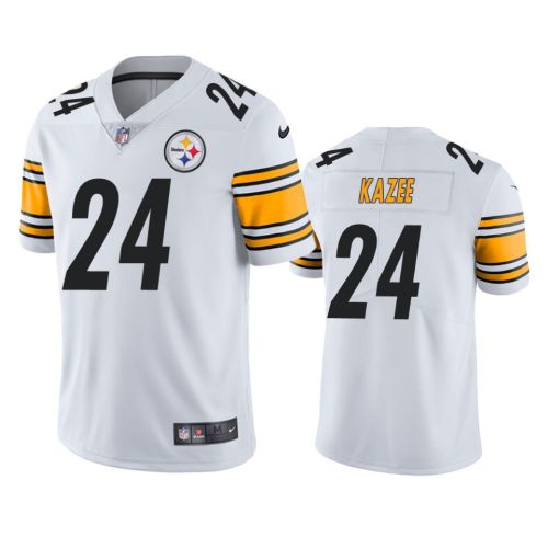 Men's JerseyDamontae Kazee 24 Pittsburgh Steelers White Vapor Limited Jersey