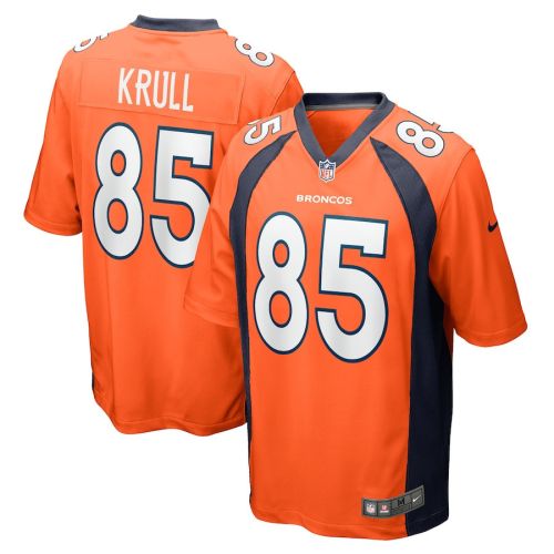 Lucas Krull 85 Denver Broncos Men's Team Game Jersey - Orange