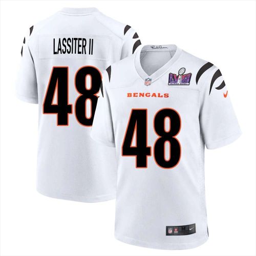 Kwamie Lassiter II 48 Cincinnati Bengals Super Bowl LVIII Men Away Limited Jersey - White