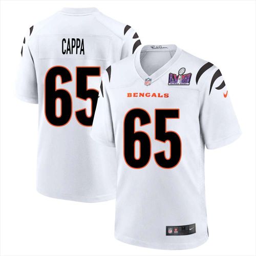 Alex Cappa 65 Cincinnati Bengals Super Bowl LVIII Men Away Limited Jersey - White