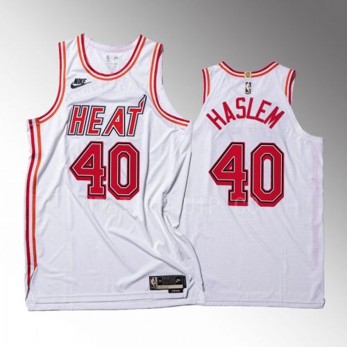 Udonis Haslem 40 Miami Heat 2022-23 35th Classic Edition Men Jersey White