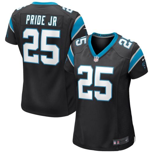 Troy Pride Jr. 25 Carolina Panthers Women's Game Jersey - Black