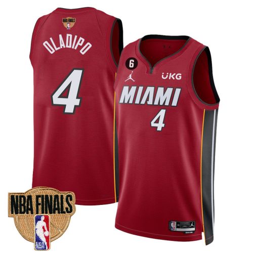 Victor Oladipo 4 Miami Heat Final Champions 2023 Swingman Jersey - Red