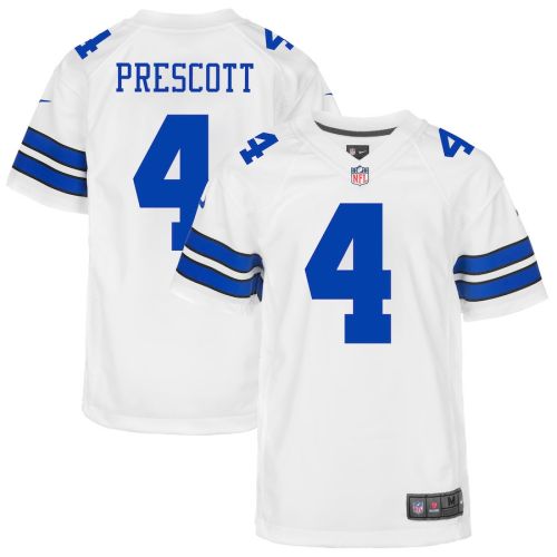 Dak Prescott 4 Dallas Cowboys Youth Game Jersey - White