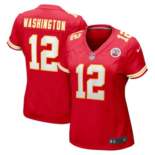 Montrell Washington 12 Kansas City Chiefs Game Women Jersey - Red