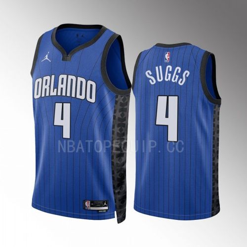 Jalen Suggs 4 2022-23 Orlando Magic Blue Statement Edition Jersey Swingman