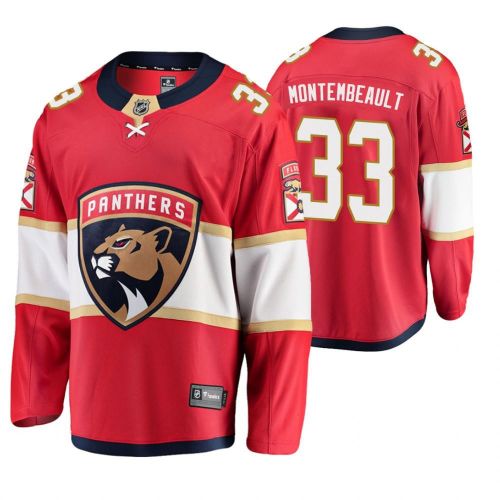 Florida Panthers Sam Montembeault 33 Player Home Red Jersey Jersey