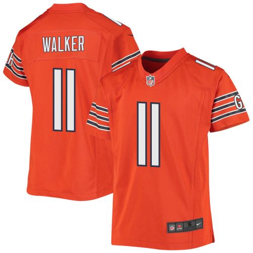 P.J. Walker 11 Chicago Bears Youth Altenate Game Jersey - Orange