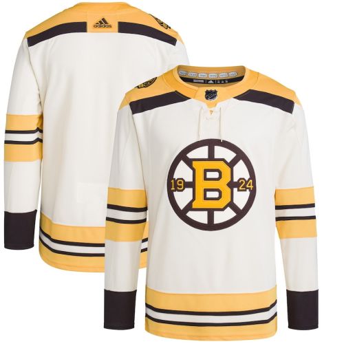 Boston Bruins 100th Anniversary Primegreen Men Jersey - Cream