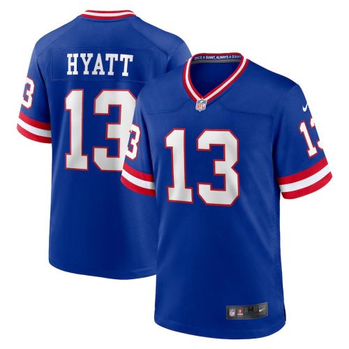 Jalin Hyatt 13 New York Giants Men Team Game Jersey - Royal