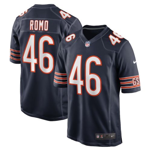 John Parker Romo 46 Chicago Bears Men Team Game Jersey - Navy