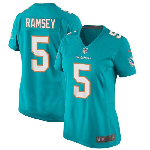 Jalen Ramsey 5 Miami Dolphins Game Women Jersey - Aqua