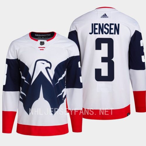 Nick Jensen 3 Washington Capitals 2023 Jersey Stadium White Primegreen