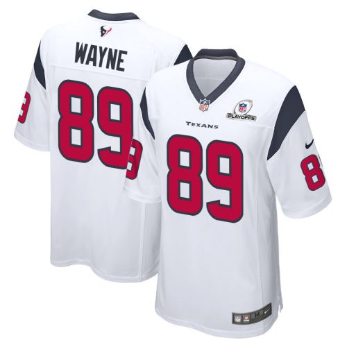 Jared Wayne 89 Houston Texans 2023 Playoffs Patch Game Men Jersey - White