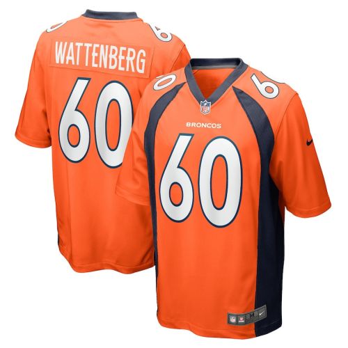 Luke Wattenberg Denver Broncos Game Player Jersey - Orange