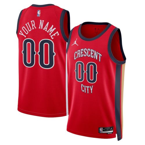 New Orleans Pelicans Unisex Swingman Custom Jersey - Red - Statement Edition