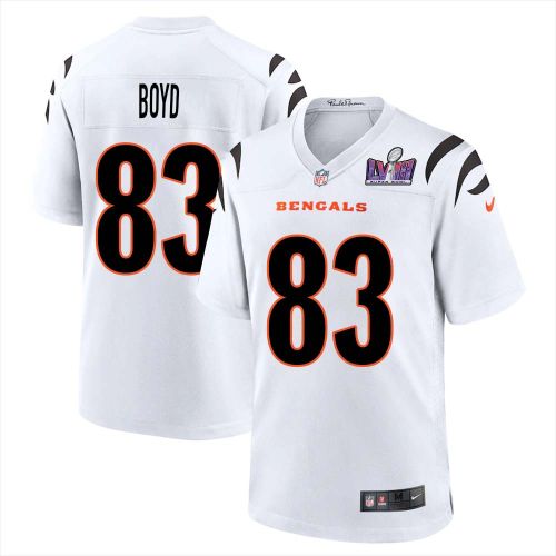 Tyler Boyd 83 Cincinnati Bengals Super Bowl LVIII Men Away Limited Jersey - White