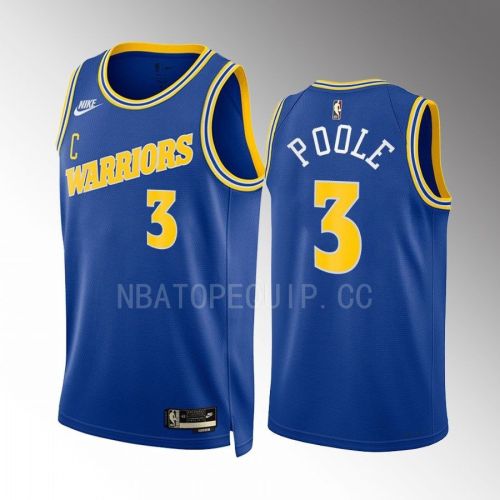 Golden State Warriors Jordan Poole 3 2022-23 Classic Edition Blue Men Jersey Swingman