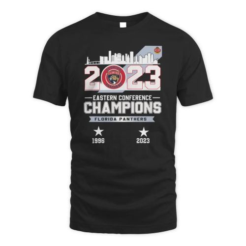 Florida Panthers 1996 2023 Eastern Conference Champions T-Shirt - Black