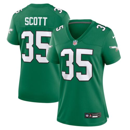 Boston Scott 75 Philadelphia Eagles Women Alternate Game Jersey - Kelly Green