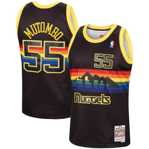 Dikembe Mutombo Denver Nuggets Mitchell & Ness 1991-92 Hardwood Classics Reload Swingman Jersey - Black