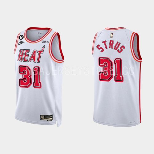 Miami Heat Max Strus 31 2022-23 Classic Edition White Men Jersey