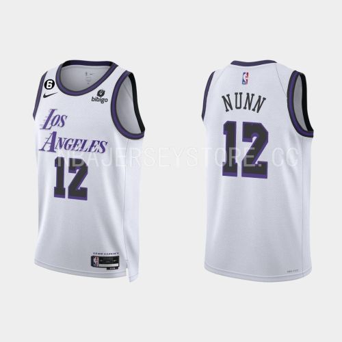 Los Angeles Lakers 12 Kendrick Nunn 2022-23 City Edition White Men Jersey