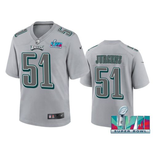 Cam Jurgens 51 Philadelphia Eagles Super Bowl LVII Youth Atmosphere Game Jersey - Gray