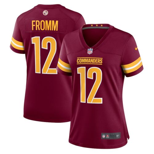 Jake Fromm 12 Washington Commanders Women Home Game Jersey - Burgundy