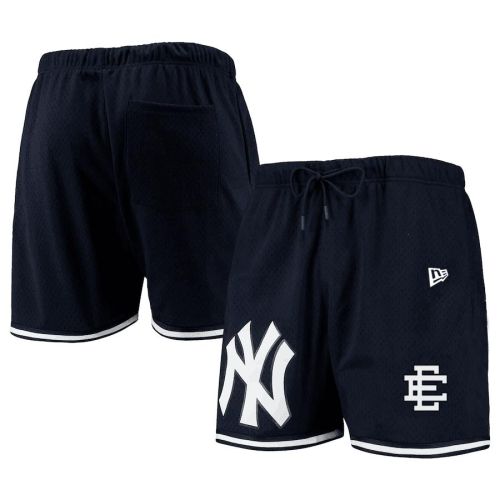 New York Yankees Team Standard Logo Mesh Shorts - Navy