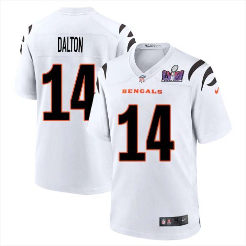 Andy Dalton 14 Cincinnati Bengals Super Bowl LVIII Men Away Limited Jersey - White