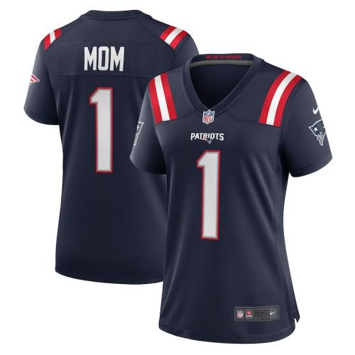 Number 1 Mom New England Patriots Game Women Jersey - Navy