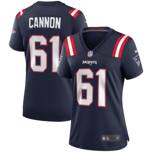 Marcus Cannon 61 New England Patriots Women Game Jersey - Navy