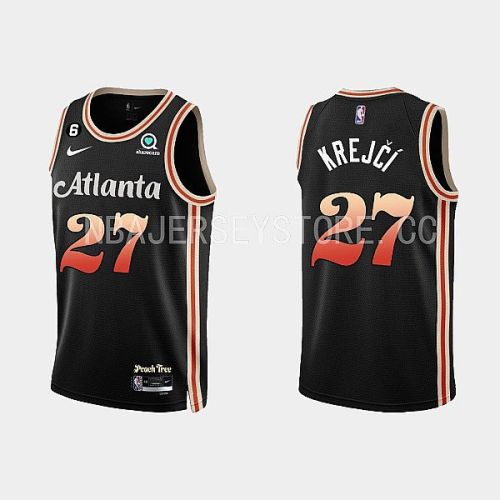 Atlanta Hawks 27 Vit Krejci 2022-23 City Edition Black Men Jersey