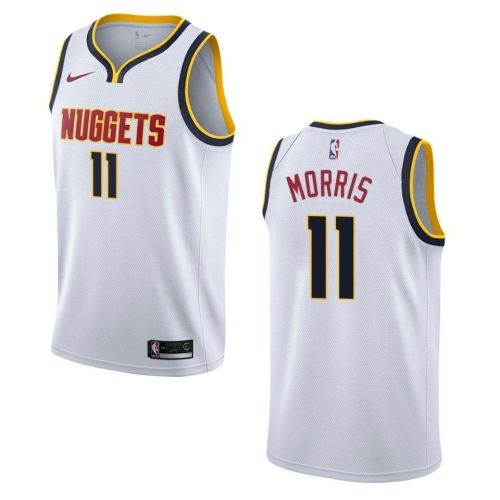 Men's Denver Nuggets 11 Monte Morris Association Swingman Jersey - Wihte