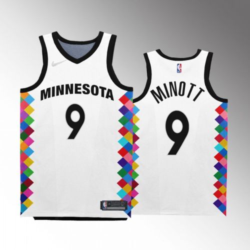 Minnesota Timberwolves Josh Minott 9 2022-23 City Edition White Jersey Bob Dylan