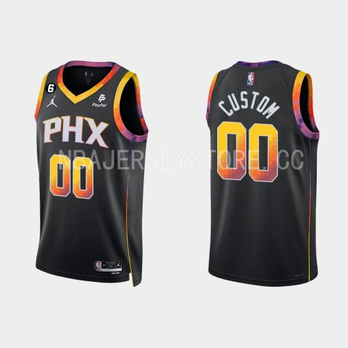 Phoenix Suns Custom 00 Black 2022-23 Statement Edition Men Jersey