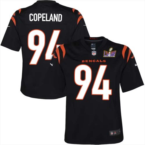 John Copeland 94 Cincinnati Bengals Super Bowl LVIII YOUTH Home Limited Jersey - Black