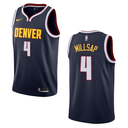 Men's Denver Nuggets 4 Paul Millsap Icon Swingman Jersey - Navy