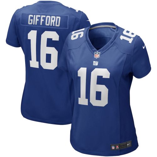 Frank Gifford 16 New York Giants Women Game Retired Jersey - Royal