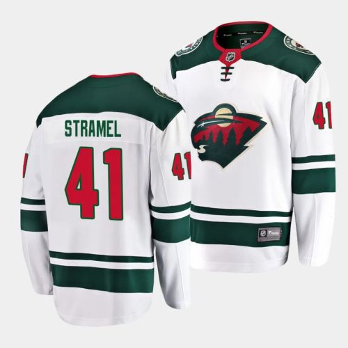 Charlie Stramel #41 Minnesota Wild 2023 NHL Draft Away Men Jersey - White