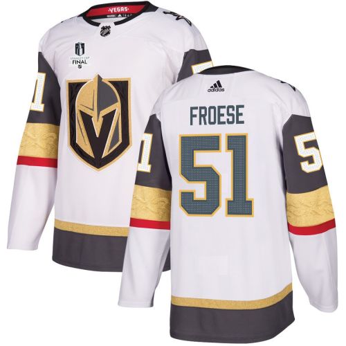 Byron Froese 51 Vegas Golden Knights Stanley Cup 2023 Final Patch Away Breakaway Men Jersey - White