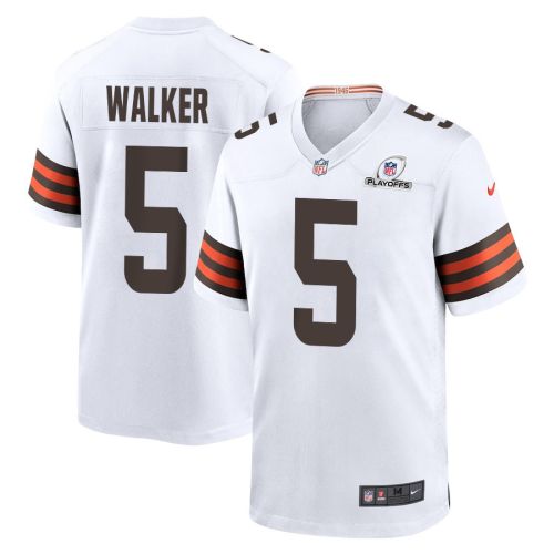 Anthony Walker 5 Cleveland Browns 2023 Playoffs Patch Game Men Jersey - White