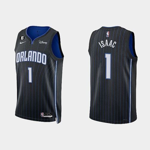 Orlando Magic 1 Jonathan Isaac 2022-23 Icon Edition Black Men Jersey