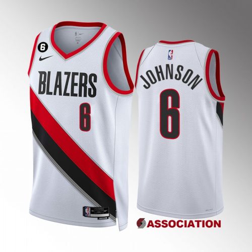 Portland Trail Blazers Keon Johnson 6 2022-23 Association Edition White Jersey Swingman