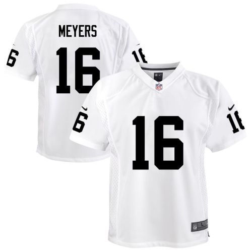 Jakobi Meyers 16 Las Vegas Raiders Youth Game Jersey - White