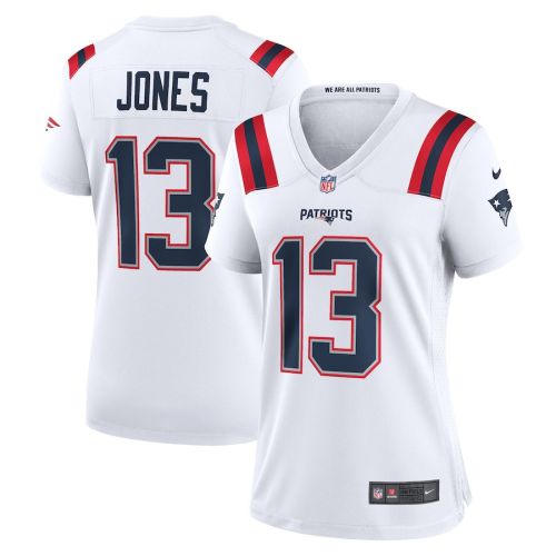 Jack Jones 13 New England Patriots Women's Game Player Jersey - White