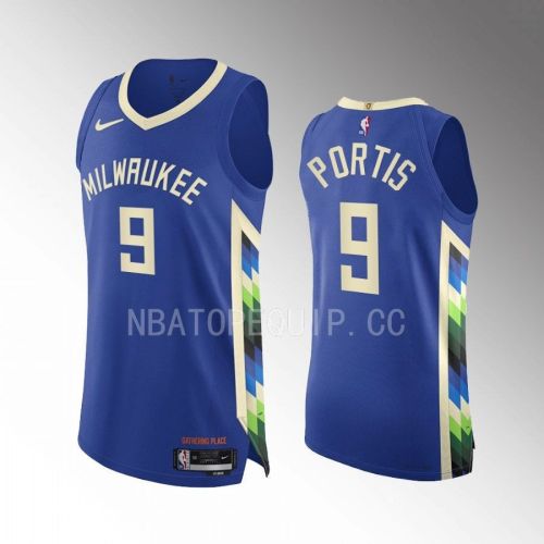 Milwaukee Bucks Bobby Portis 9 Royal Jersey 2022-23 City Edition