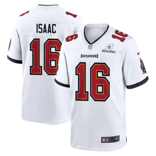 Keenan Isaac 16 Tampa Bay Buccaneers 2024 Divisional Patch Game Men Jersey - White